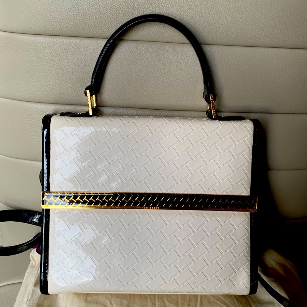 Ted baker purse with adjustable/ removable strap and cute Frenchie lining